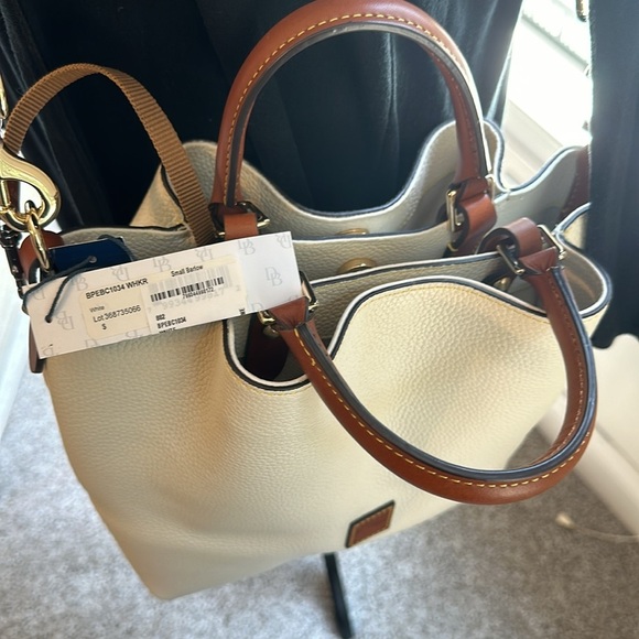 SOLD ON EBAY Dooney & Bourke Barlow Crossbody Bag, NWT, Cream w/caramel straps - Picture 5 of 10